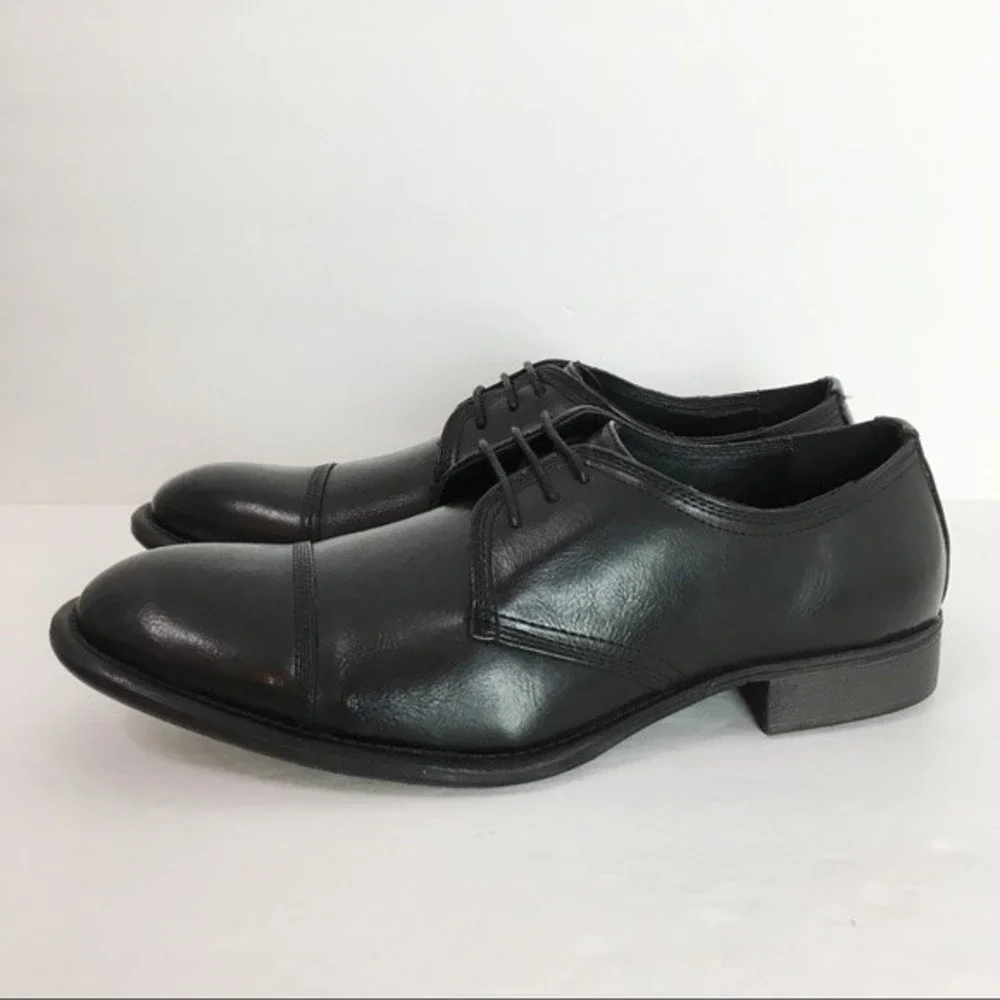 Kenneth Cole Unlisted Mens Size 8.5 House Rules Oxford‎ Black Dress Shoes